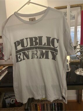 Vintage Rare Trunk Ltd. Public Enemy Graphic Tee - White with Black Print